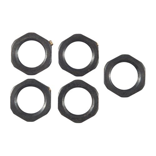 DIE LOCK RINGS från RCBS ger pålitlig säkerhet för dina 7⁄8"-14 dies, med robusta stålringar och en design för enkel justering och användning.