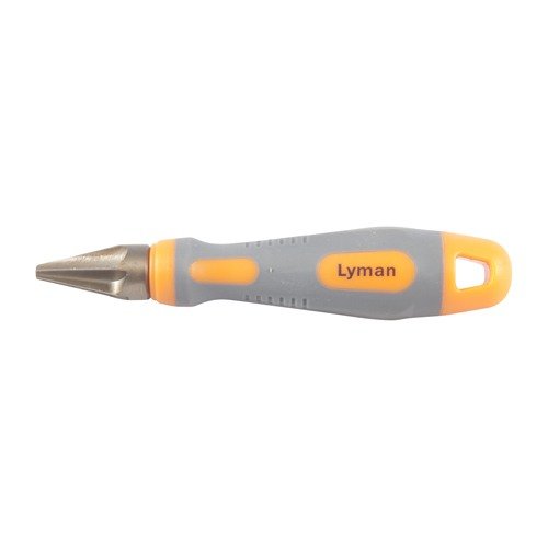 VLD Chamfer/Reamer Tool från Lyman tar bort skarpa kanter på hylsan, vilket möjliggör säker seating av VLD-kulor med en ergonomisk och hållbar design.