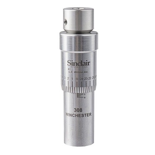 Sinclair/L.E. Wilson Micro-Adjust Bullet Seater erbjuder enkel justering av seating depth med .0005" klick, precision och hållbarhet i 416 Stainless Steel.