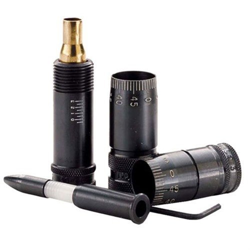 PRECISION MIC CARTRIDGE HEADSPACE TOOL möjliggör exakt inställning av fullängds sizing dies för optimal shoulder bump och inkluderar även ett verktyg för kulans seating depth.