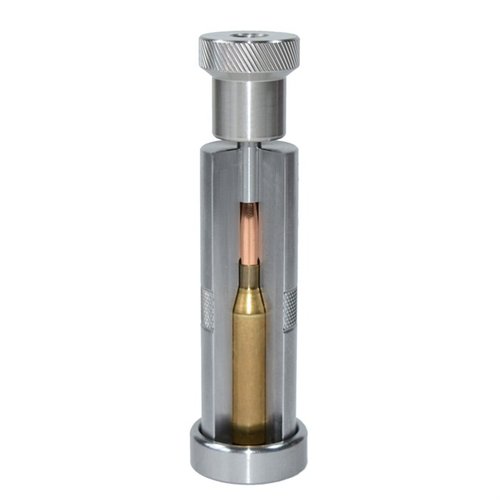 L.E. WILSON Chamber Type Bullet Seater ger överlägsen precision med perfekt justering av kula och hylsa, idealisk för benchrest-skytte.