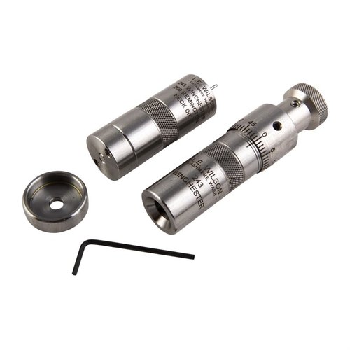 L.E. Wilsons Bushing Neck Die Kit erbjuder precision med en bushing-stil neck resizing die och en mikrometer seater die för exakt seating depth justering.