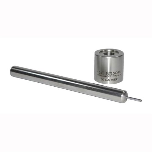 50 Caliber Decapping Pin & Base Set från L.E. WILSON gör det enkelt att ta bort tändhattarna med en stabil bas av rostfritt stål, tillverkat i USA.