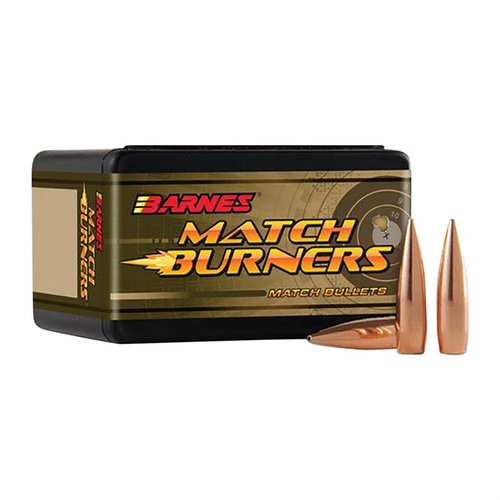 Barnes Match Burner 6mm (0.243") 112gr HP BT kulor erbjuder precision och överkomliga priser, perfekt för tävlingar och vardagsskjutning.
