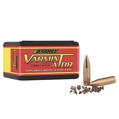 VARMIN-A-TOR 22 kaliber (0.224”) kulor med hålpunktsdesign ger kraftfull fragmentering vid träff, perfekt för att eliminera rovdjur och skadedjur.