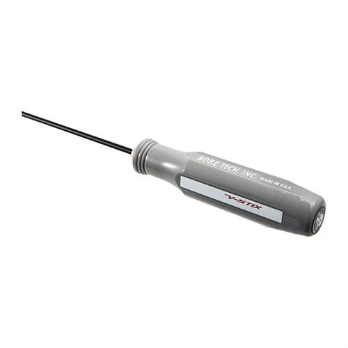 Bore Tech V-Stix erbjuder en högkvalitativ rengöringsstav med kaliber-specifik stålkärna, kemikaliebeständig beläggning och ergonomiskt handtag för bästa prestanda.