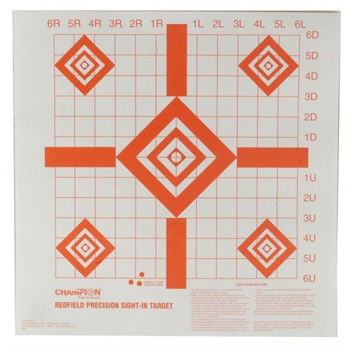REDFIELD SIGHT-IN TARGETS förenklar justering av sikten med sina tydliga 90° linjer och 1" rutnät. Levereras i ett paket om 100 för precisionsskjutning.