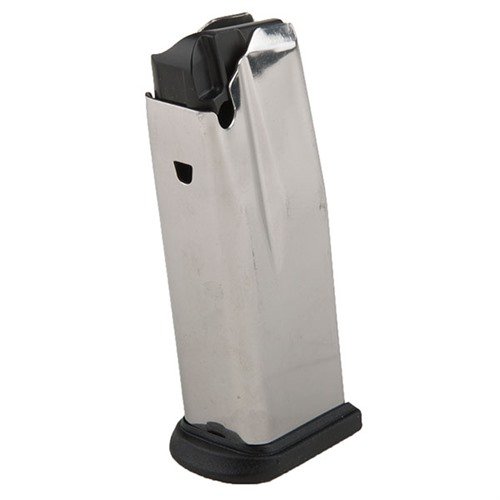 XD COMPACT 45ACP MAGAZINE erbjuder pålitlig matning med sin högpolerade rostfria kropp, polymerbas och 10-runds kapacitet för din Springfield XD.