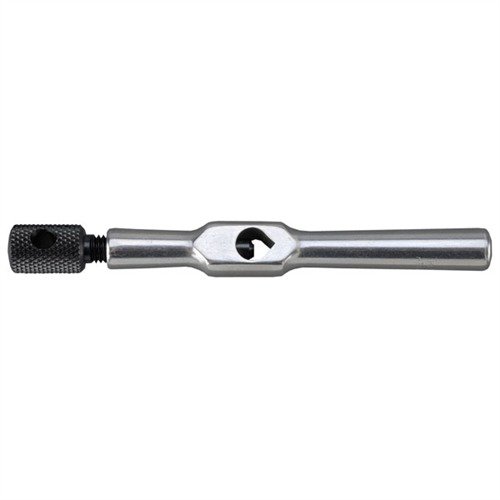 Starrett Tap Wrench #174 erbjuder precisionsverktyg i smitt stål med knurled collet för säker grepp och maximalt vridmoment, perfekt för trådskärning och ombearbetning.