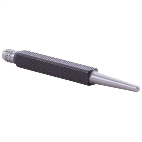 STARRETT 5/32" CENTER PUNCH är 10,2 cm lång och har en 3/8" diameter, perfekt för att säkra socket-head cap screws på bolt carrier key.