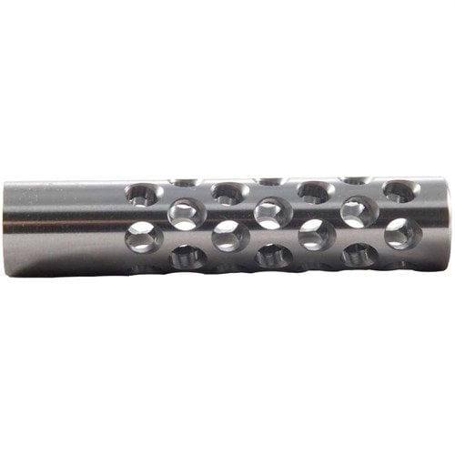 Den mångportiga #01 MUZZLE BRAKE 22 kaliber minskar rekyl och höjer precision. Kräver gunsmithing och kan anpassas för kulor upp till .44 kaliber.