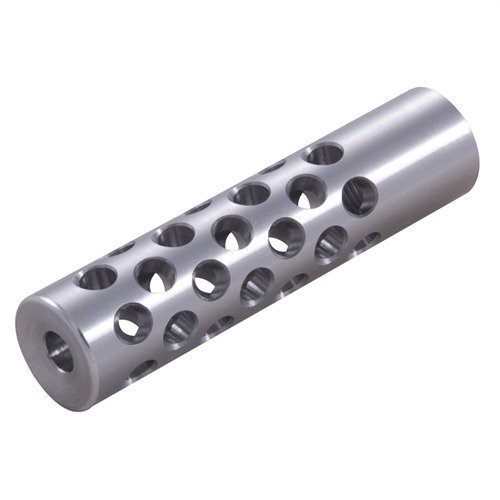 Den mångportiga #2 Muzzle Brake 22 kaliber minskar kännbar rekyl och dämpning av mynthöjning med 42 portar för maximalt kontroll. Kräver gunsmithing.