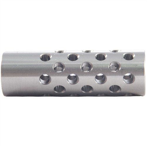 #3 MUZZLE BRAKE 22 CALIBER från SHREWD minskar kännbar rekyl och dämpning av mynthöjd med 42 portar, perfekt för anpassning till din bössa.