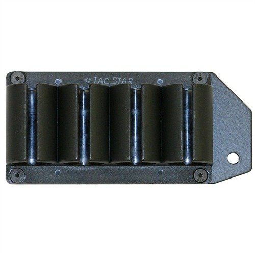 Lättvikts shell holder i nylon som fästs på mottagaren för snabb omladdning, utan permanent modifiering. Rymmer 4 rundor för Remington 870/1100/1187.