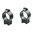 TALLEY 1" LOW (0.35") 11MM CZ RINGS, BLACK