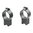 TALLEY 1" HIGH (0.60") 11MM DOVETAIL RINGS, BLACK