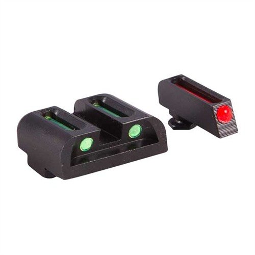 FIBER OPTIC BRITE-SITE SIGHT SETS för GLOCK erbjuder exceptionell ljusstyrka, hållbar stålbyggnad och snabb installation för optimalt sikte i alla ljusförhållanden.