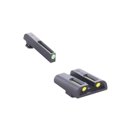 TRUGLO T.F.O. siktset för Glock kombinerar Tritium och fiberoptik för snabb målinriktning i alla ljusförhållanden, med robust stål och lågprofildesign.