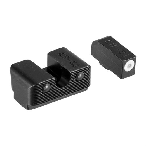 TRUGLOs Tritium Night Sight Set för Glock erbjuder maximal ljusstyrka utan batterier, snag-free design, och U-notch för snabb och exakt sikte.