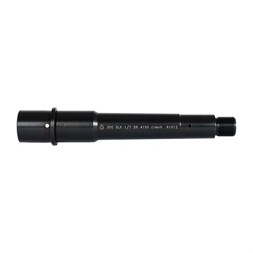 .300 Blackout 6 tum Modern Series Barrel i 4150 Chrome Moly Vanadium stål med QPQ korrosionsskydd, perfekt för pistolkonfigurationer och hög precision.