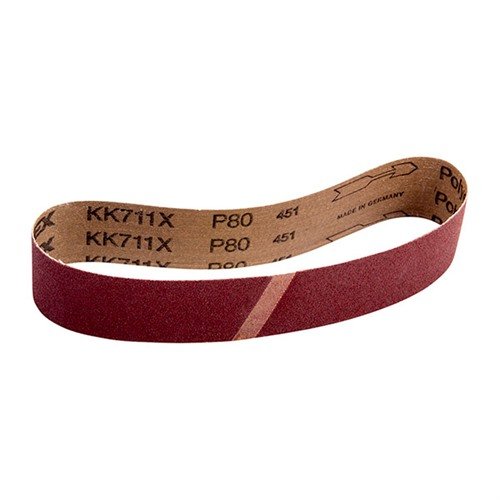 VSM:s 80 grit sanding belts, 1 1/2" x 18 15/16", passar perfekt för Raytech Expanding Sanding Drums och erbjuder lång livslängd och hög kvalitet.
