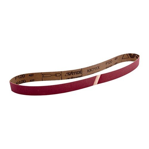 VSM Sanding Belt 120 grit, 1" x 30" är idealisk för Raytech Expanding Sanding Drums. Hållbar aluminiumoxid med lång livslängd för en fin yta.