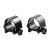 TOP MOUNT RINGS i satinblå finish erbjuder låg och medelhöjd för 1" och 30mm kikarsikten, tillverkade av aluminium och stål för hållbarhet.
