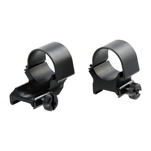 TOP MOUNT EXTENSION RINGS i mattsvart blå, 1" hög, ger justerbar ögonavstånd och finns i 1" och 30mm. Säljs i par för optimal anpassning.