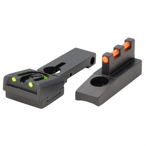 Browning Buckmark Fire Sight fiberoptiska sikten ger överlägsen synlighet med 3-prickssystem och justerbar bakre sikt, perfekt för din Buckmark-handkan.
