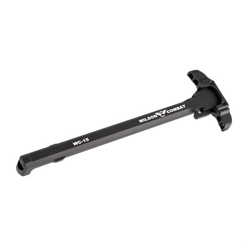 Wilson Combat Bullet Proof Ambidextrous Charging Handle erbjuder förstklassig funktionalitet med överdimensionerade lås, hållbar konstruktion och gasavledande design.